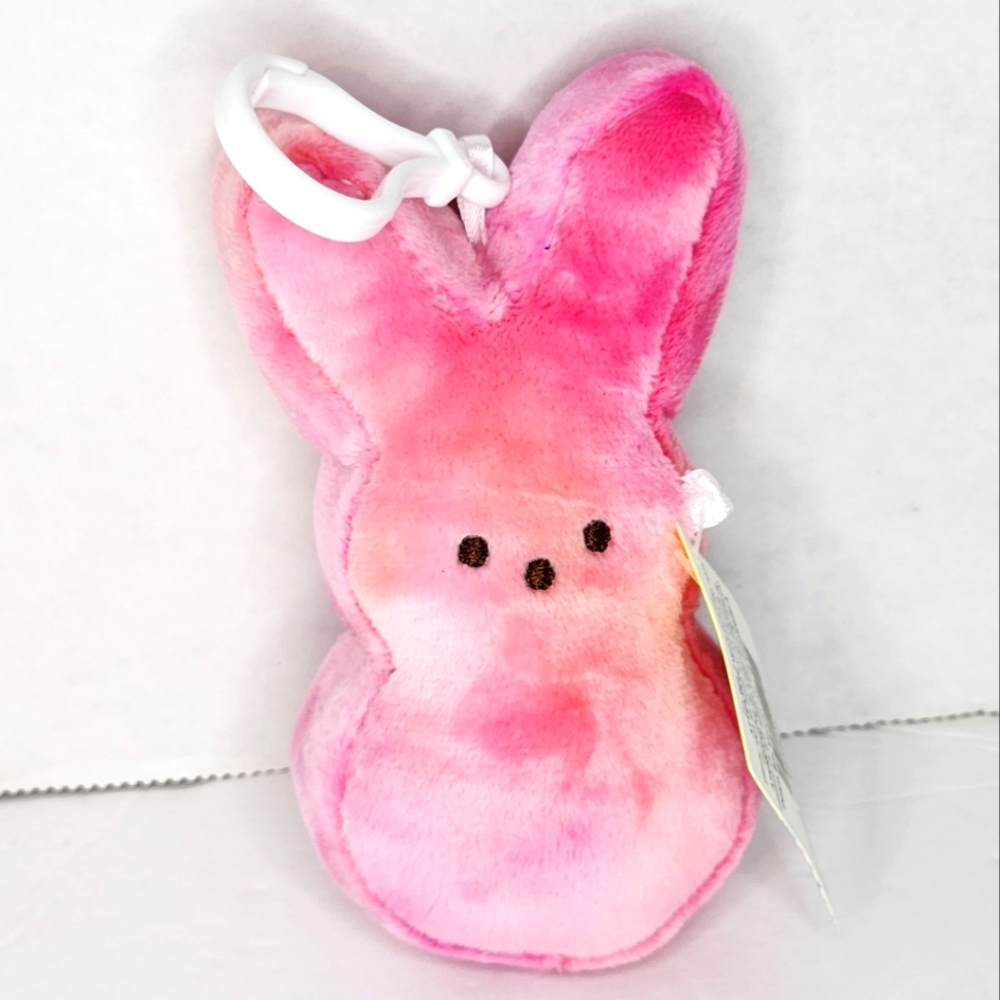 🐣 Peep Clip 🐰 Pink Tie Dye Bunny Peep Backpack Clip ☆》NWT《☆